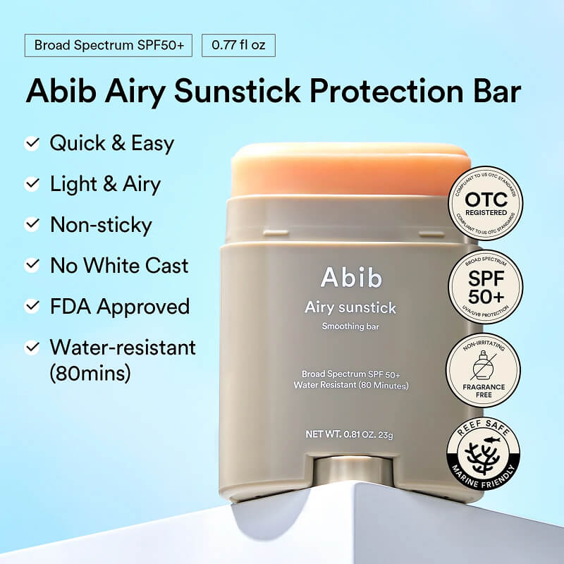 [Abib] Airy Sunstick Smoothing Bar SPF50+ PA++++ 23g