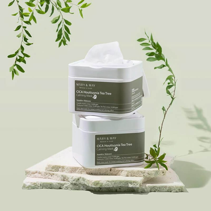 [Mary&May] Cica Houttuynia cordata Tea Tree Calming Mask Pack - 30 sheets