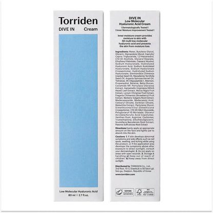 [Torriden] DIVE IN Low Molecular Hyaluronic Acid Cream 80ml
