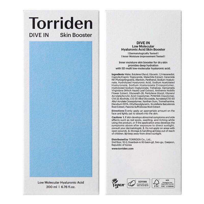 [Torriden] DIVE IN Low Molecular Hyaluronic Acid Toner 300ml