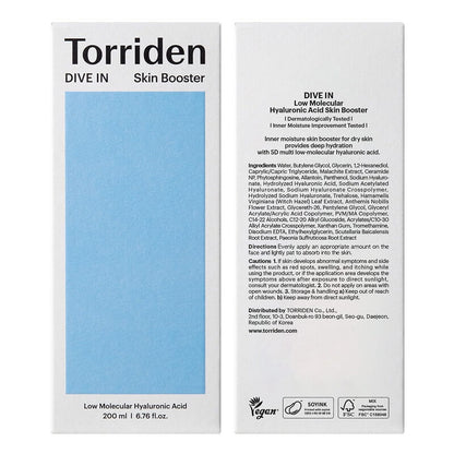 [Torriden] DIVE IN Low Molecular Hyaluronic Acid Toner 300ml