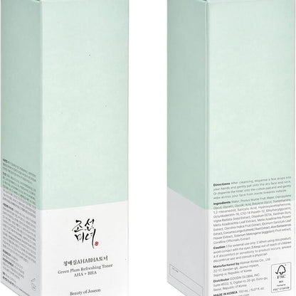 [BeautyOfJoseon] Green Plum Refreshing Toner : AHA + BHA 150ml