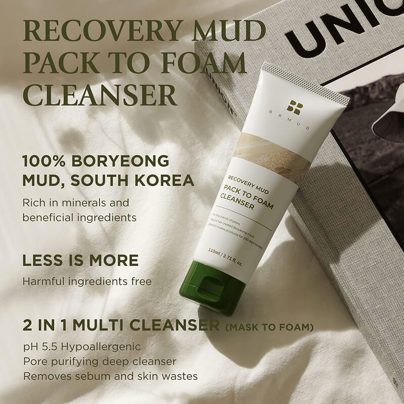 [BRMUD] RECOVERY MUD PACK TO FOAM CLEANSER 110ml