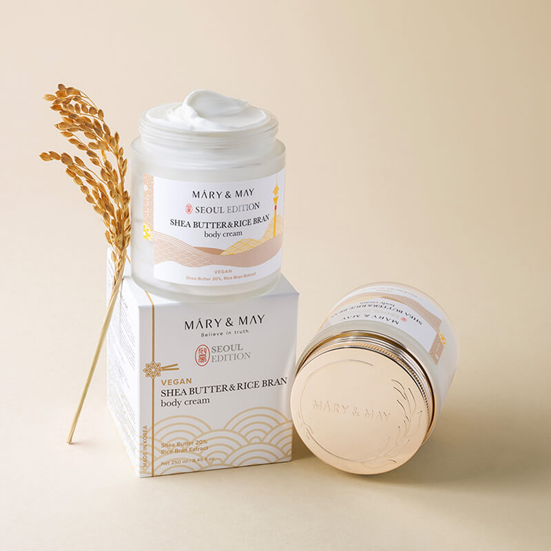 [Mary&May] Shea Butter & Rice Bran Body Cream 250ml