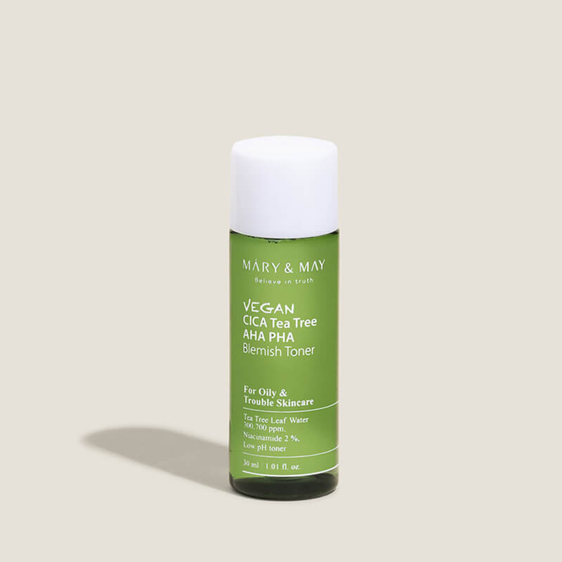 [Mary&May] Vegan CICA Tea Tree Toner Special Set (200ml+30ml+Eye cream 12g)