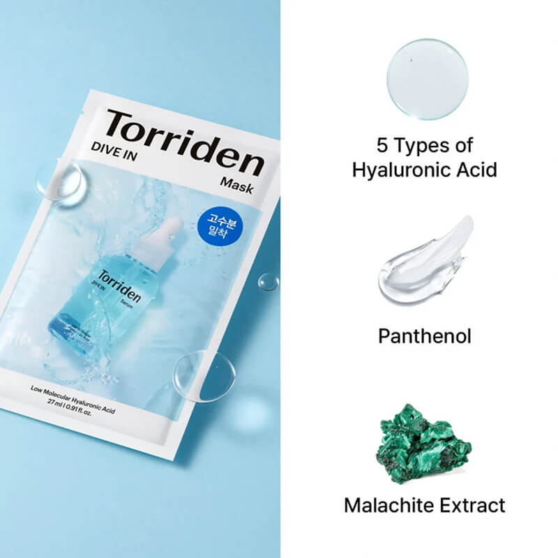 [Torriden] DIVE IN Low Molecular Hyaluronic Acid Mask Sheet 10ea