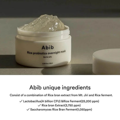 [Abib] Rice Probiotics Overnight Mask Barrier Jelly 80ml