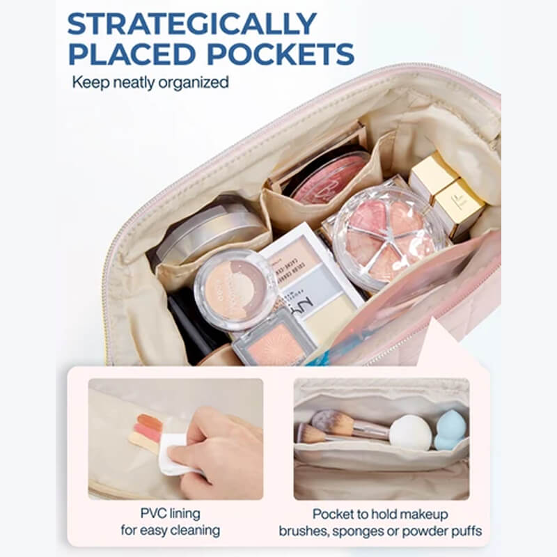 Portable Waterproof Makeup Bag – Smart Storage for Everyday Beauty