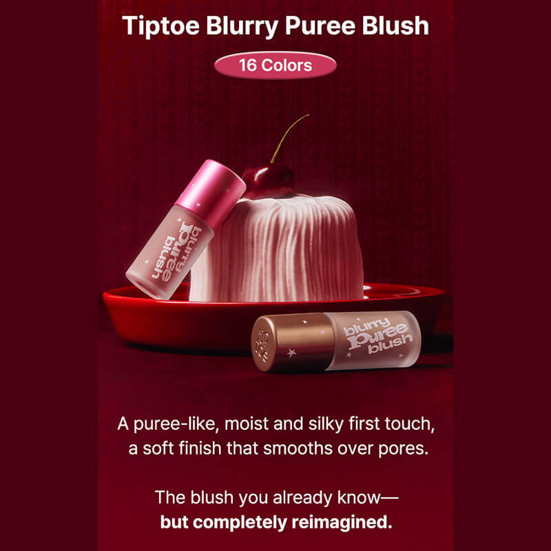 [Tiptoe] Blurry Puree Blush 5g - 16 Colors