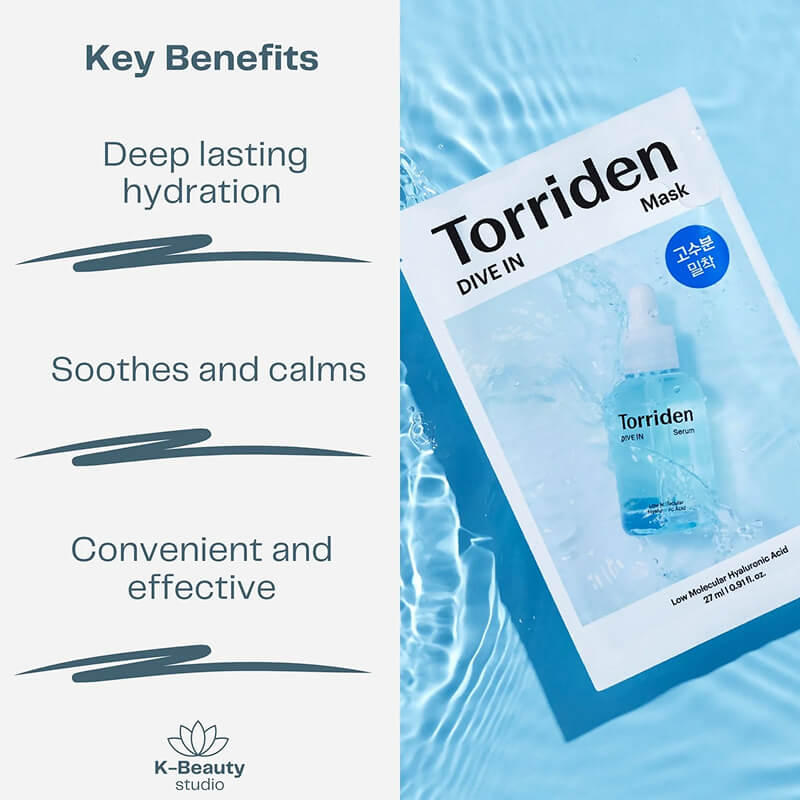 [Torriden] DIVE IN Low Molecular Hyaluronic Acid Mask Sheet 10ea