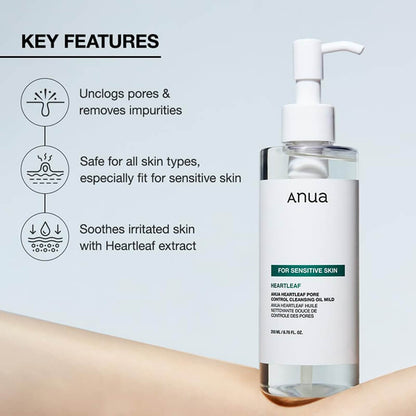 [Anua] Heartleaf Pore Control Cleansing Oil Mild 200ml